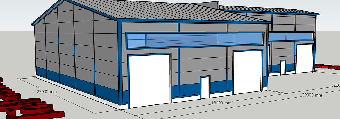 200. Быстровозводимый склад 2718Ш х 39Д х 6В из ЛСТК в г. Домодедово, Россия