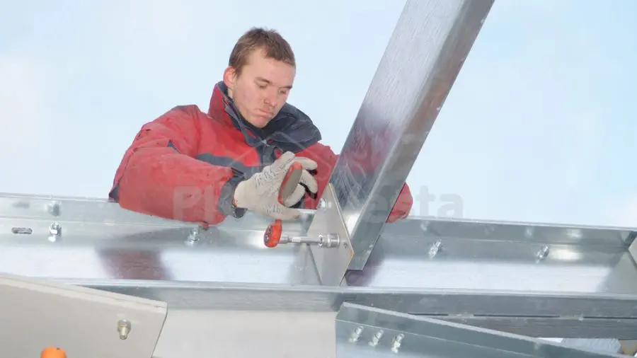 ПК «Веста» объявляет о завершении монтажа каркаса для быстровозводимого завода по изготовлению корма для рыб в г. Тула, Россия