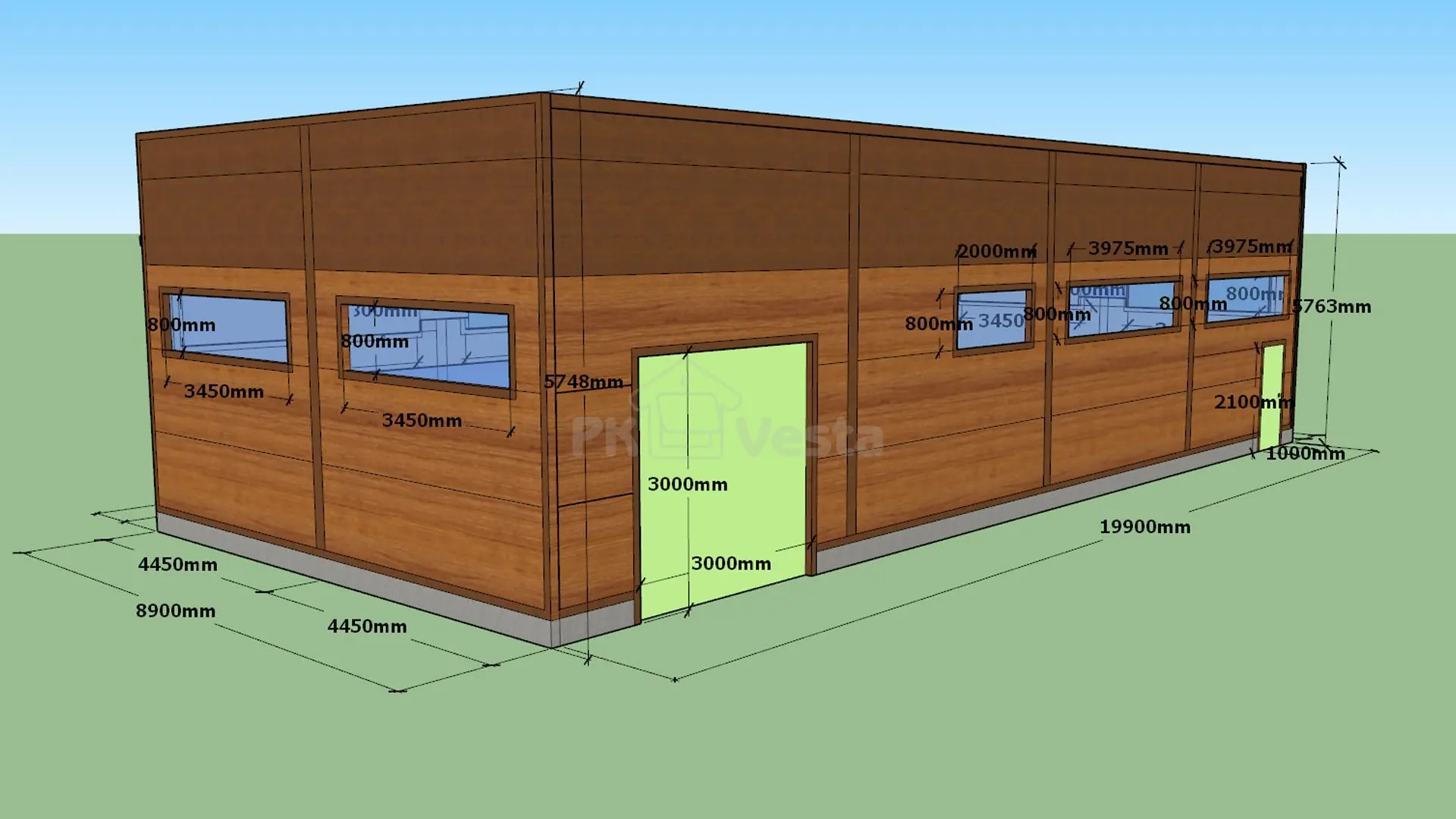 ПК «Веста» объявляет о заказе быстровозводимой автомастерской 8.9 х 19.9 х 3.6 в г. Новомосковск, Россия