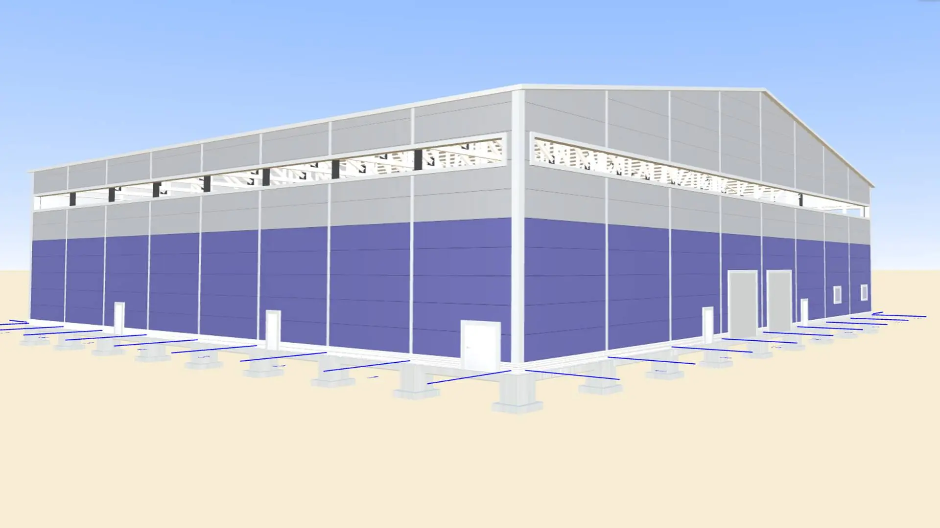 Завод ПК Веста объявляет о заказе быстровозводимого цеха 48х48х10 по производству чемоданов в г. Узловая, Россия