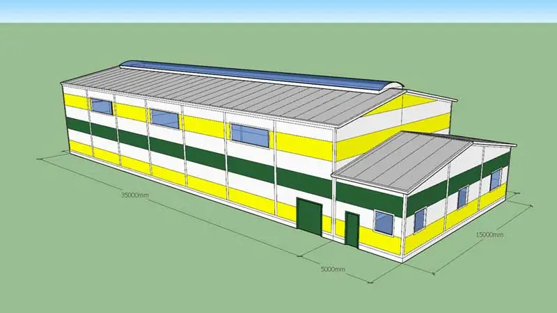 120. Быстровозводимый спорт зал 15х40х7.2 в г. Вологда, Россия