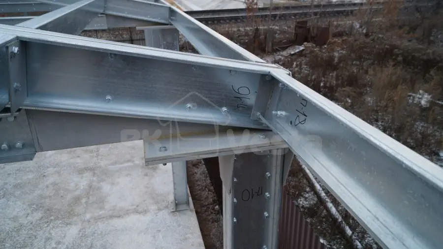 ПК «Веста» объявляет о завершении монтажа каркаса для быстровозводимого завода по изготовлению корма для рыб в г. Тула, Россия