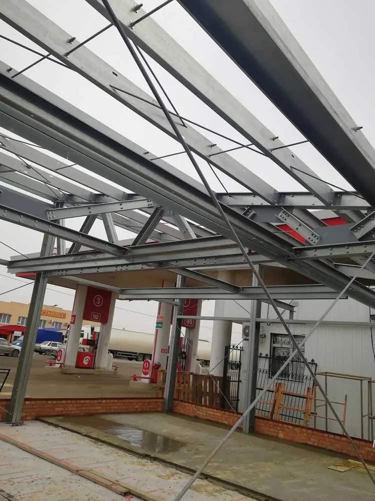 ПК «Веста» объявляет о начале монтажа быстровозводимого кафе 8 х 15 х 5.4 из ЛСТК с необычным дизайном в г. Элиста, Россия