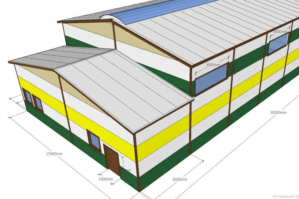 Завод ПК Веста объявляет о заказе нового спортивного зала 15Ш х 30Д х 7.1В для частной школы в г. Благовещенск, Россия