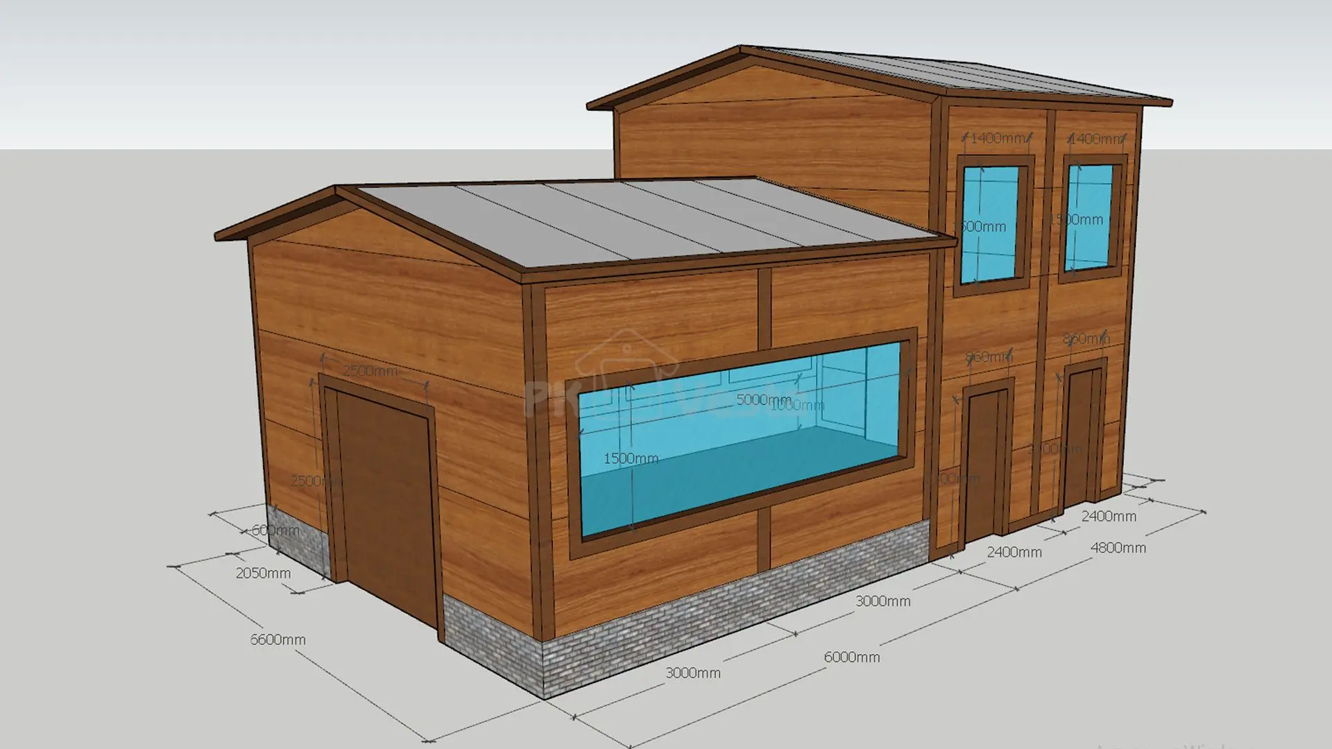 ПК Веста заявляет о заказе быстровозводимого офиса и продуктового магазина/Кафе 6.6Ш х 10.8Д х 6В из ЛМК в г. Петропавловск Камчатский, Россия