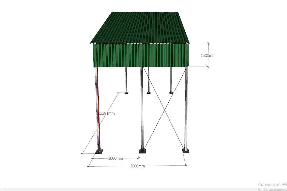ПК Веста объявляет о заказе быстровозводимого навеса 22Ш х 6Д х 4.5В для хранения мусора в г. Серпухов, Россия