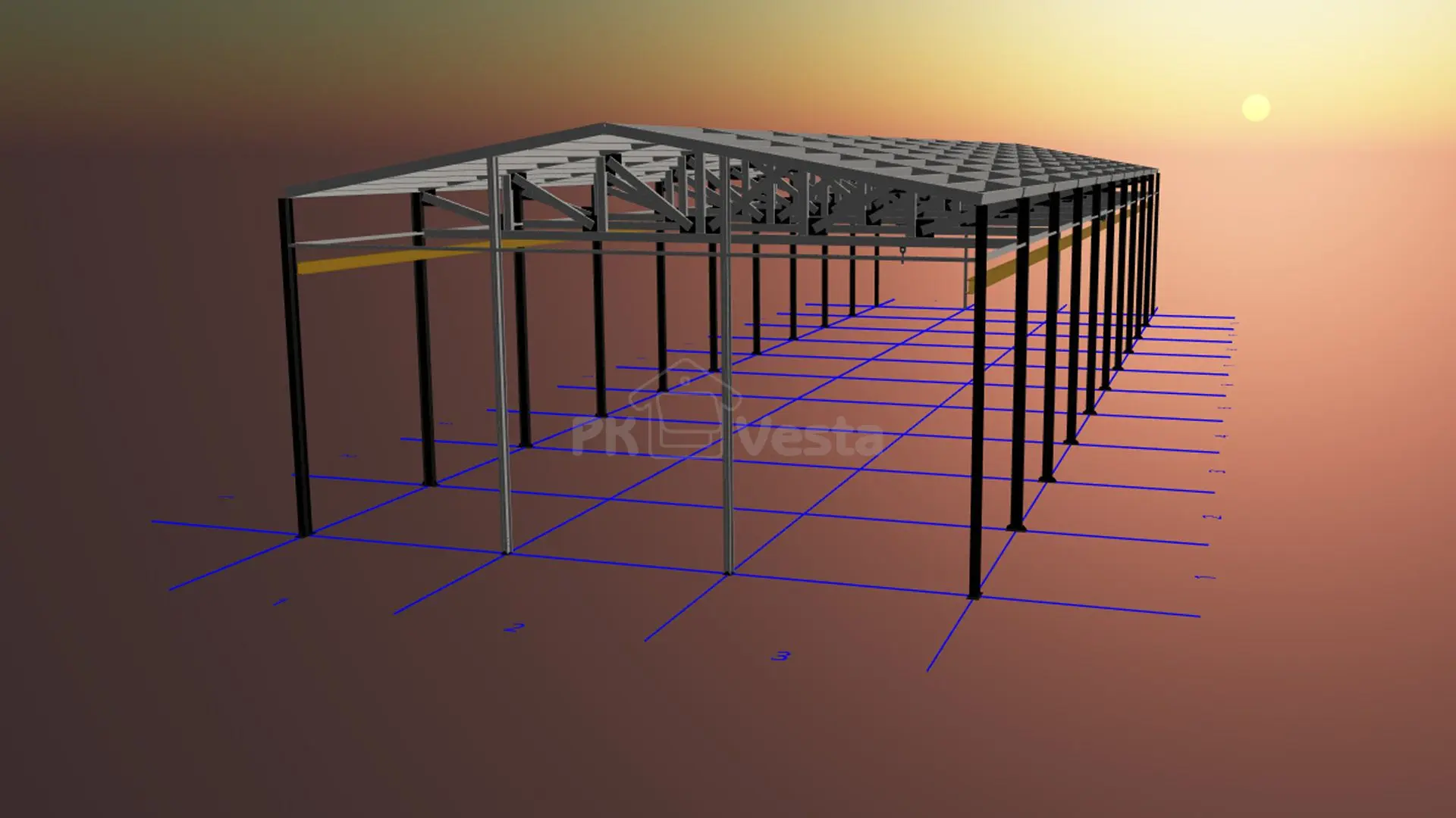 ПК Веста объявляет о заказе легких металлоконструкций для быстровозводимого цеха 18Ш х 60Д х 8.9В по ремонту оборудования для нефтяных скважин в г. Нефтеюганск, Россия