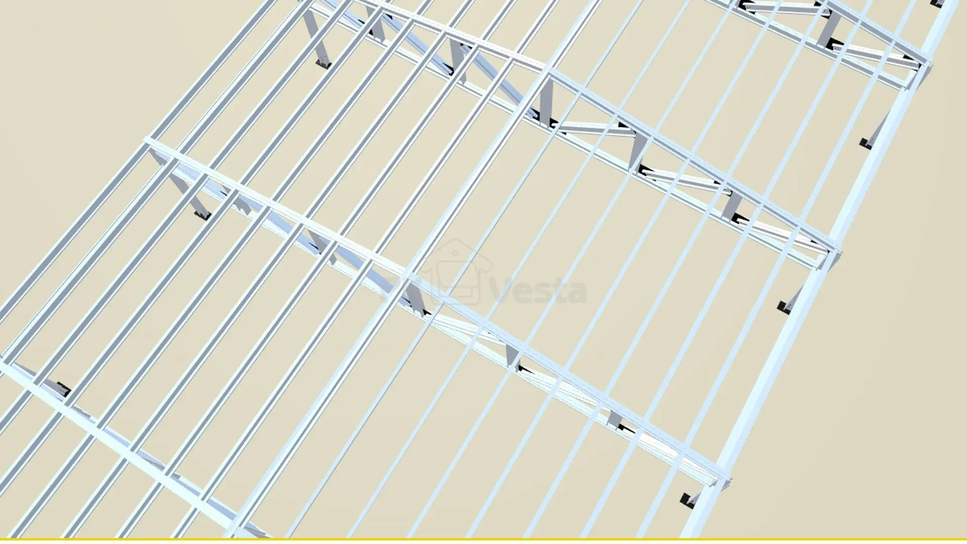 ПК Веста объявляет о заказе быстровозводимой мансарды 15.8 х 70 х 3.3 из ЛСТК для фарм фабрики в г. Тула, Россия