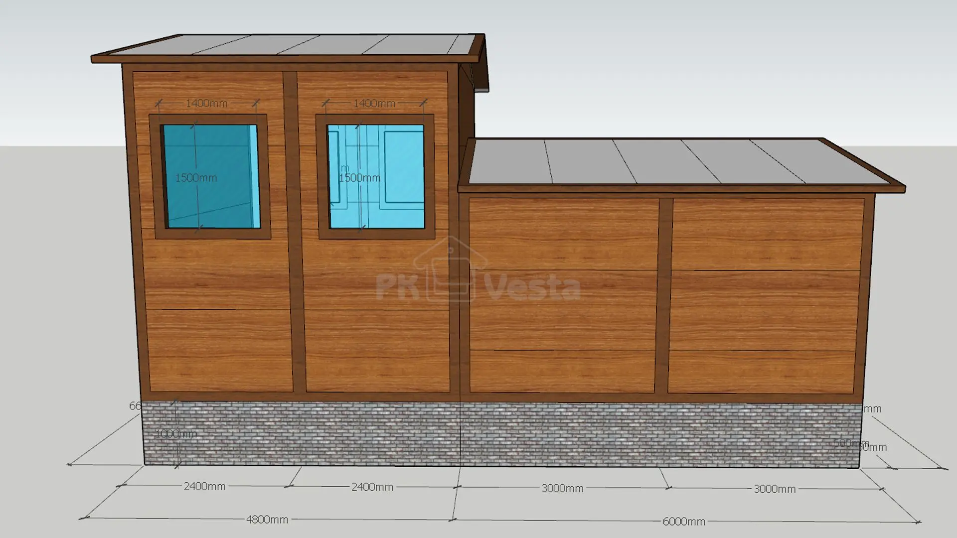 ПК Веста заявляет о заказе быстровозводимого офиса и продуктового магазина/Кафе 6.6Ш х 10.8Д х 6В из ЛМК в г. Петропавловск Камчатский, Россия