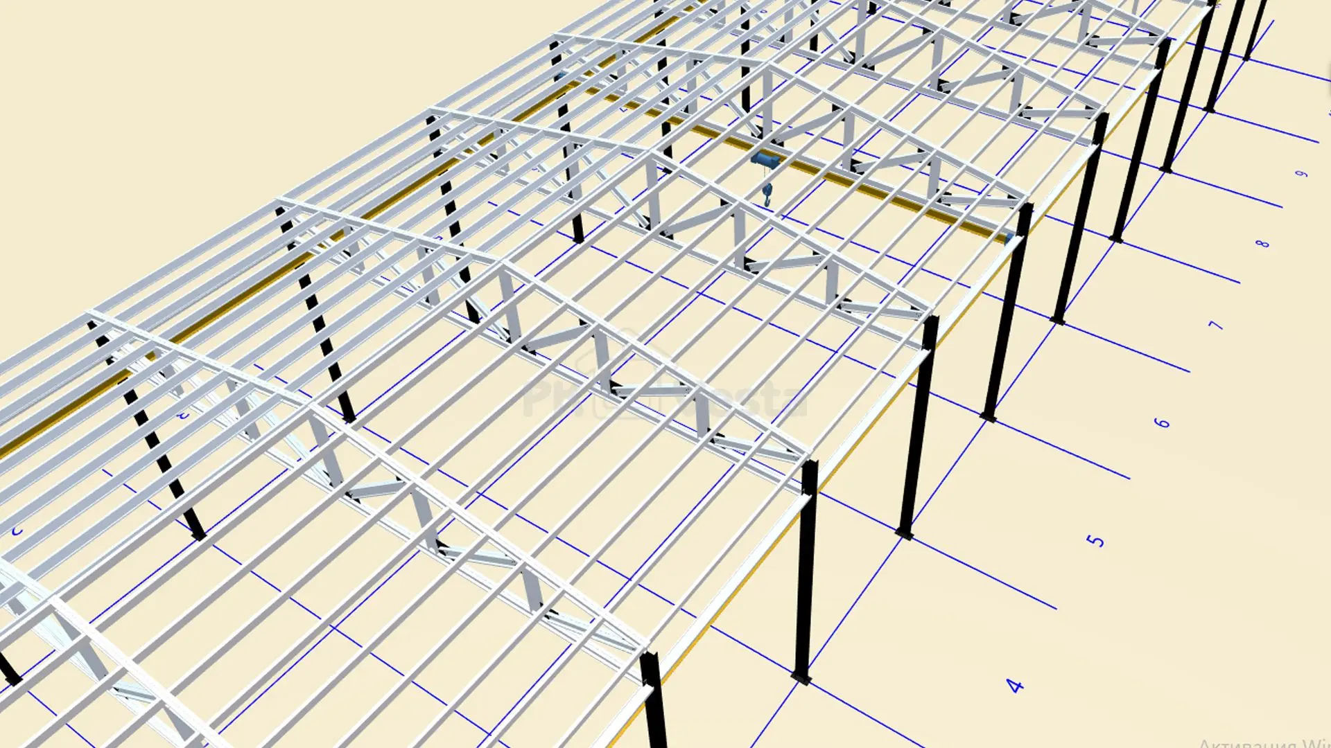 ПК Веста объявляет о заказе легких металлоконструкций для быстровозводимого цеха 18Ш х 60Д х 8.9В по ремонту оборудования для нефтяных скважин в г. Нефтеюганск, Россия