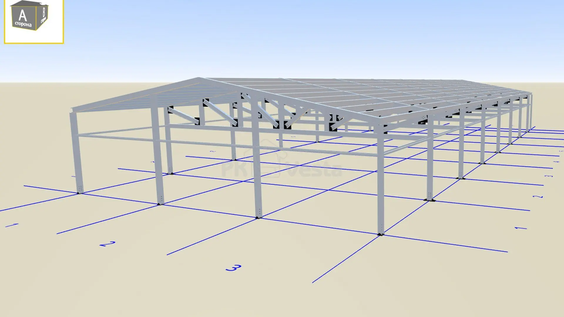 ПК Веста объявляет заказ быстровозводимого склада 18 х 45.5 х 5.4 с необычным дизайном в г. Москва, Россия