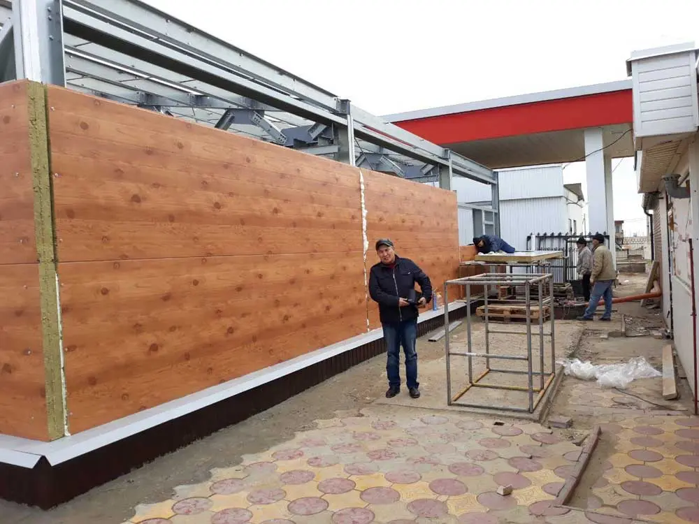 ПК «Веста» объявляет о начале монтажа быстровозводимого кафе 8 х 15 х 5.4 из ЛСТК с необычным дизайном в г. Элиста, Россия