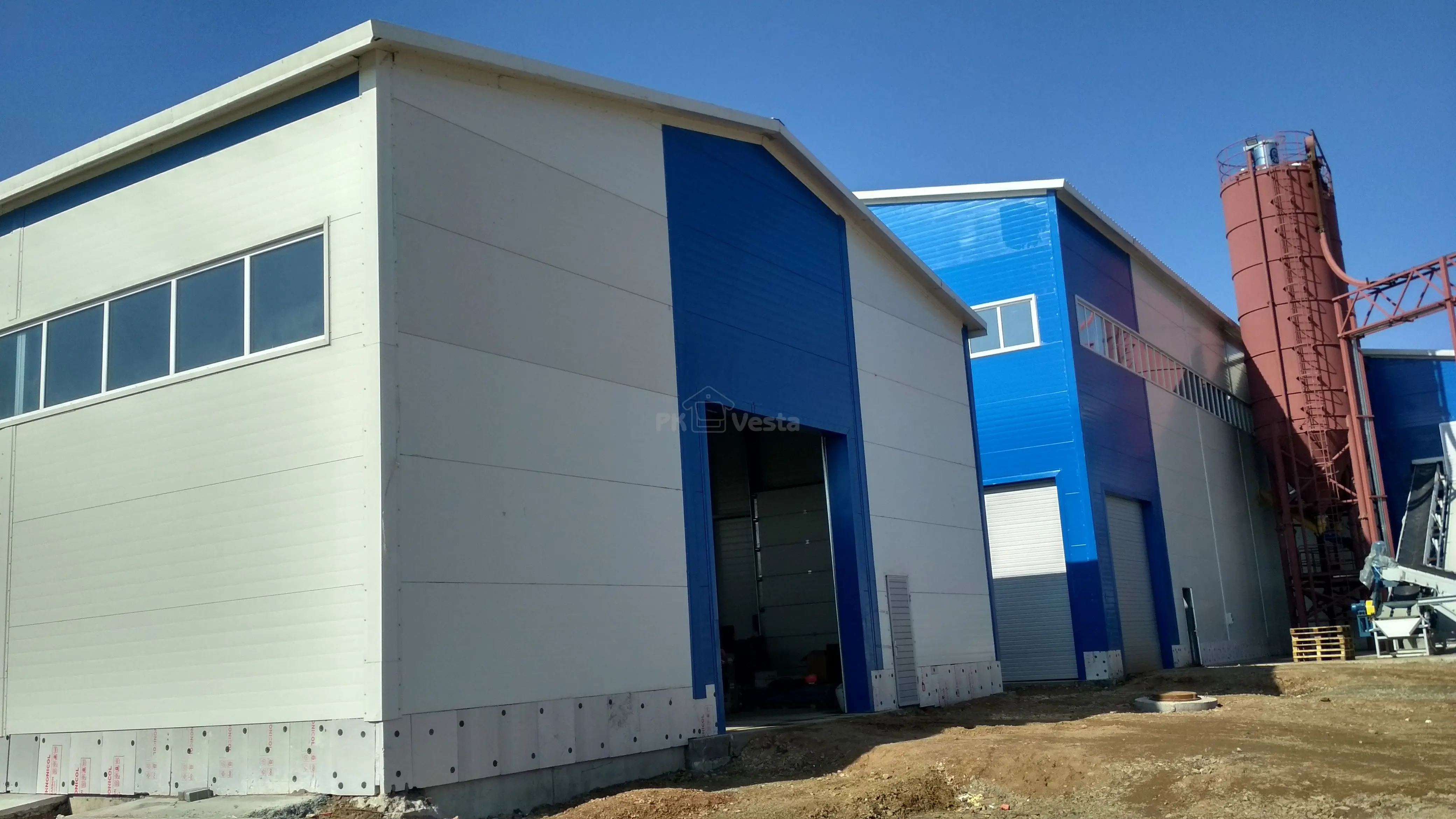 ПК Веста объявляет о завершение монтажа быстровозводимого промышленного комплекса/Складов 42Ш х 48Д х 11В по изготовлению дорожной плитки в г. Астана, Казахстан