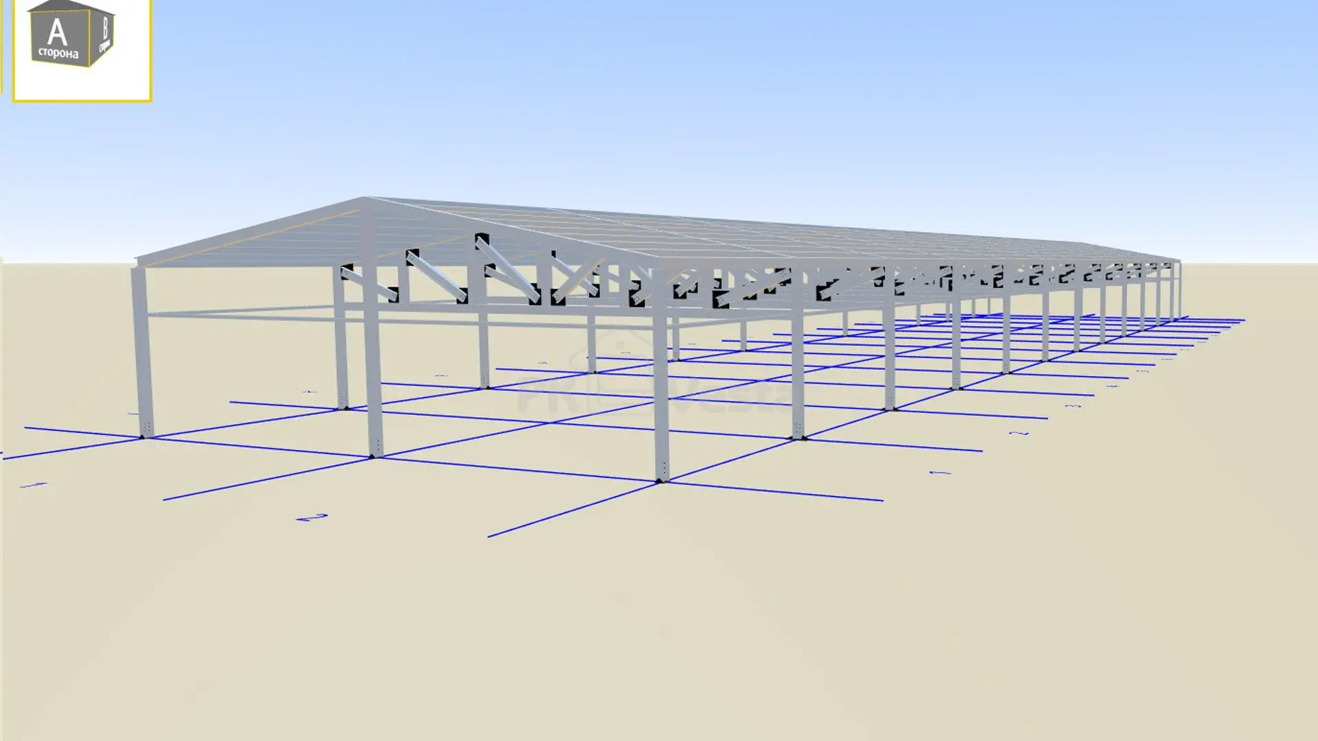 ПК Веста объявляет о заказе быстровозводимой мансарды 15.8 х 70 х 3.3 из ЛСТК для фарм фабрики в г. Тула, Россия