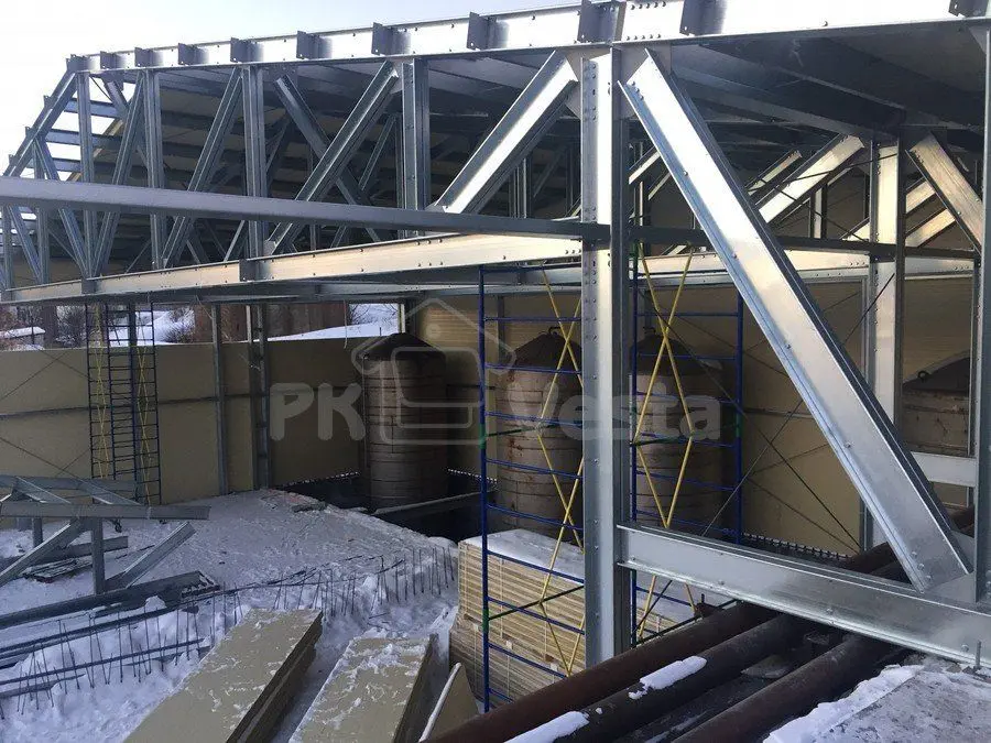 ПК Веста объявляет о завершение монтажа стальных конструкций фармацевтической фабрики в Рязанской обл., Россия