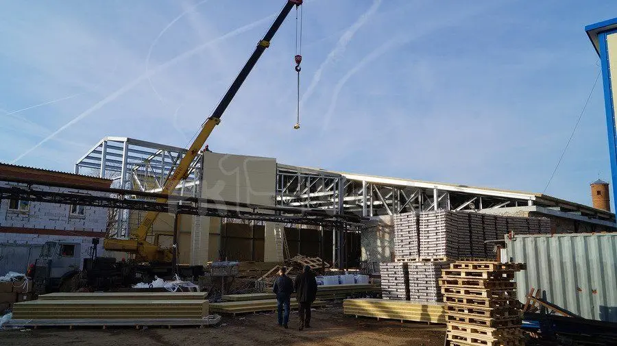 ПК Веста объявляет о завершение монтажа стальных конструкций фармацевтической фабрики в Рязанской обл., Россия