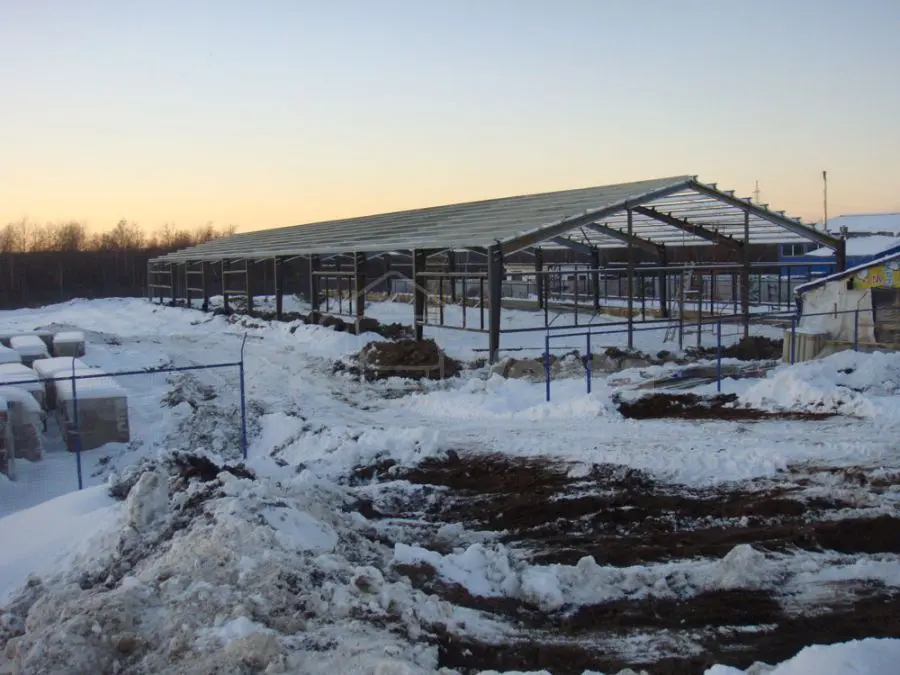 ПК «Веста» объявляет о начале заливки полов в быстровозводимом здании типографии в г. Егорьевск, Россия