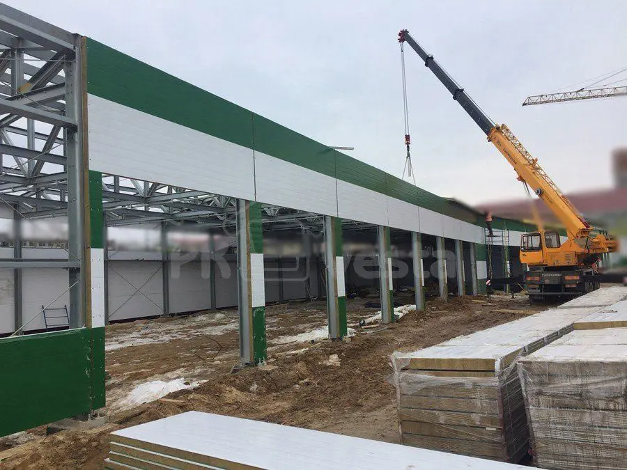 ПК «Веста» объявляет о монтаже быстровозводимого склада для хранения военной техники в г. Калуга, Россия