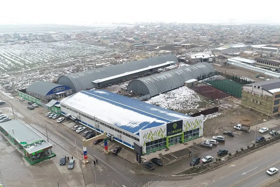 ПК Веста объявляет о завершении монтажа быстровозводимого магазина 24Ш х 63Д х 6.4В в г. Дагестанские Огни, Кавказ, Россия