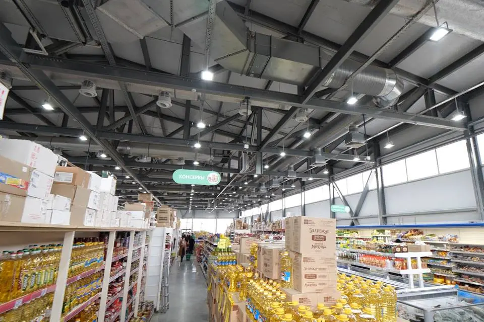 ПК Веста объявляет о завершении монтажа быстровозводимого магазина 24Ш х 63Д х 6.4В в г. Дагестанские Огни, Кавказ, Россия