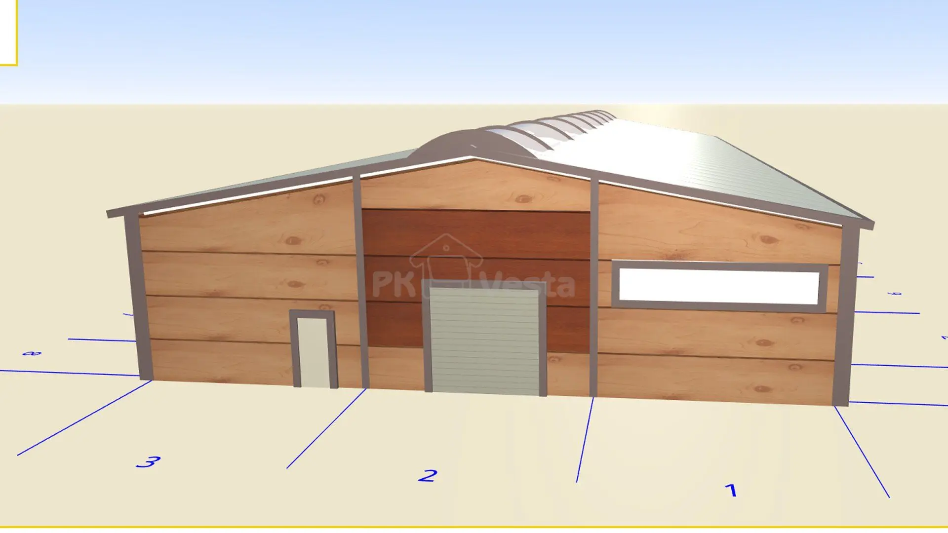 ПК Веста объявляет заказ быстровозводимого склада 18 х 45.5 х 5.4 с необычным дизайном в г. Москва, Россия