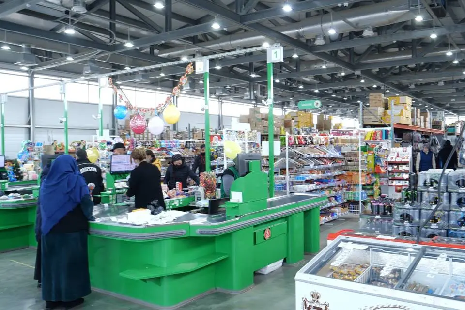 ПК Веста объявляет о завершении монтажа быстровозводимого магазина 24Ш х 63Д х 6.4В в г. Дагестанские Огни, Кавказ, Россия