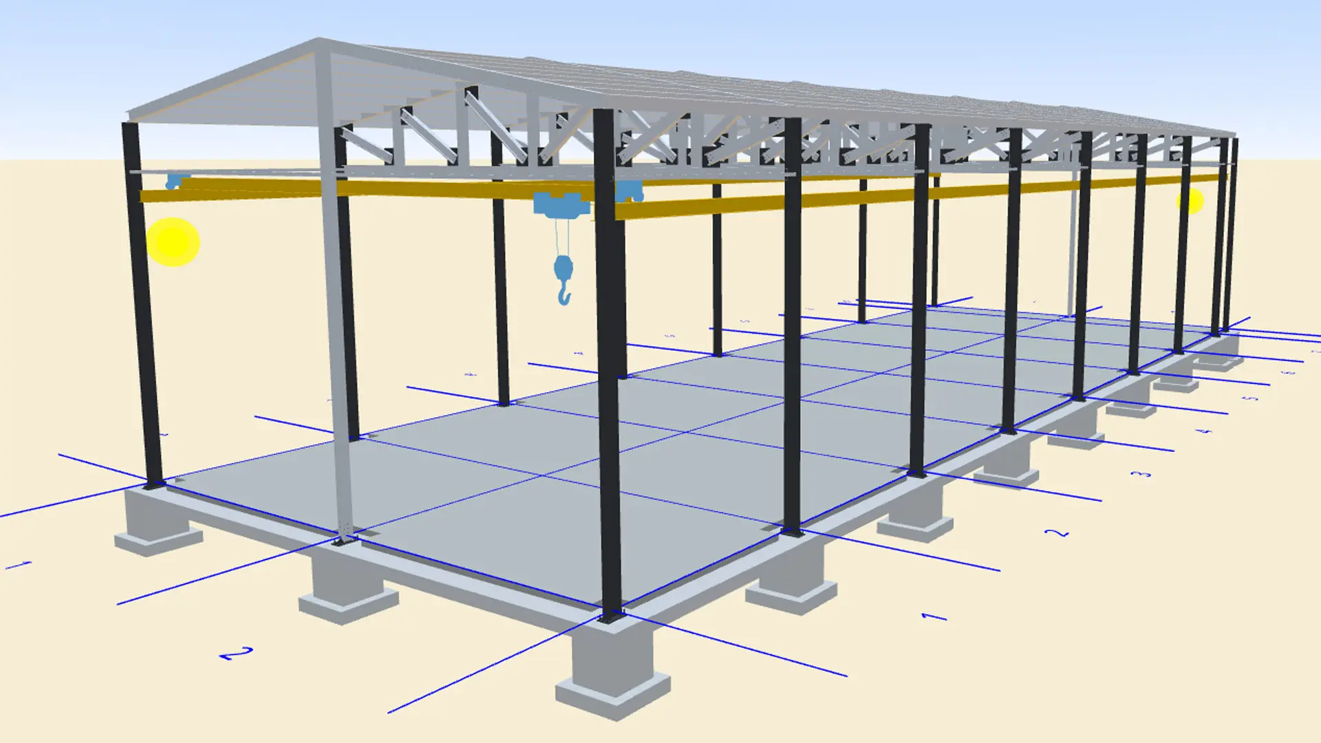 176 . Быстровозводимый цех 15.5х44х8 с 5.2т кран балкой для обслуживания и ремонта газового оборудования в г. Магнитогорск, Россия