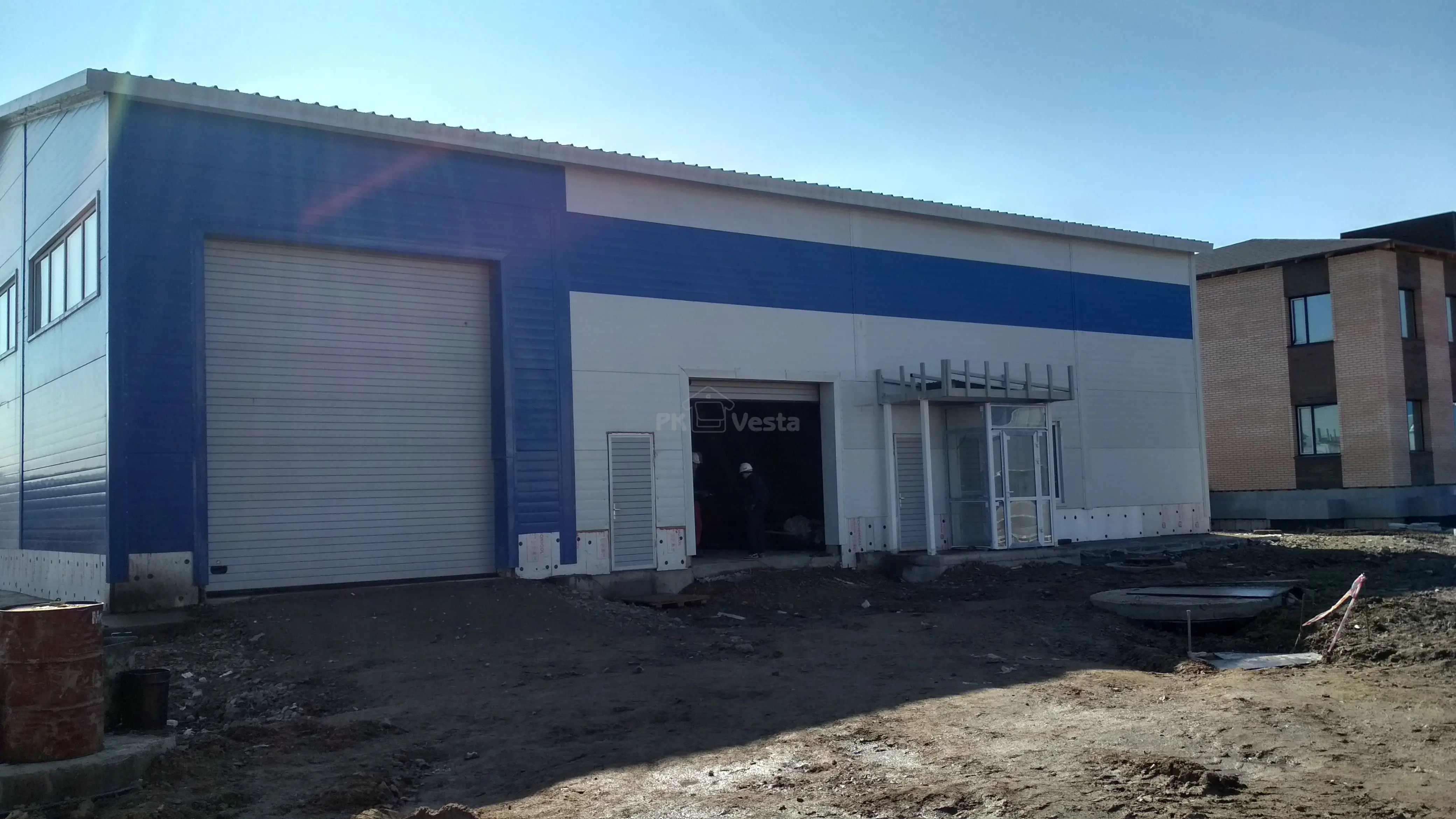 ПК Веста объявляет о завершение монтажа быстровозводимого промышленного комплекса/Складов 42Ш х 48Д х 11В по изготовлению дорожной плитки в г. Астана, Казахстан