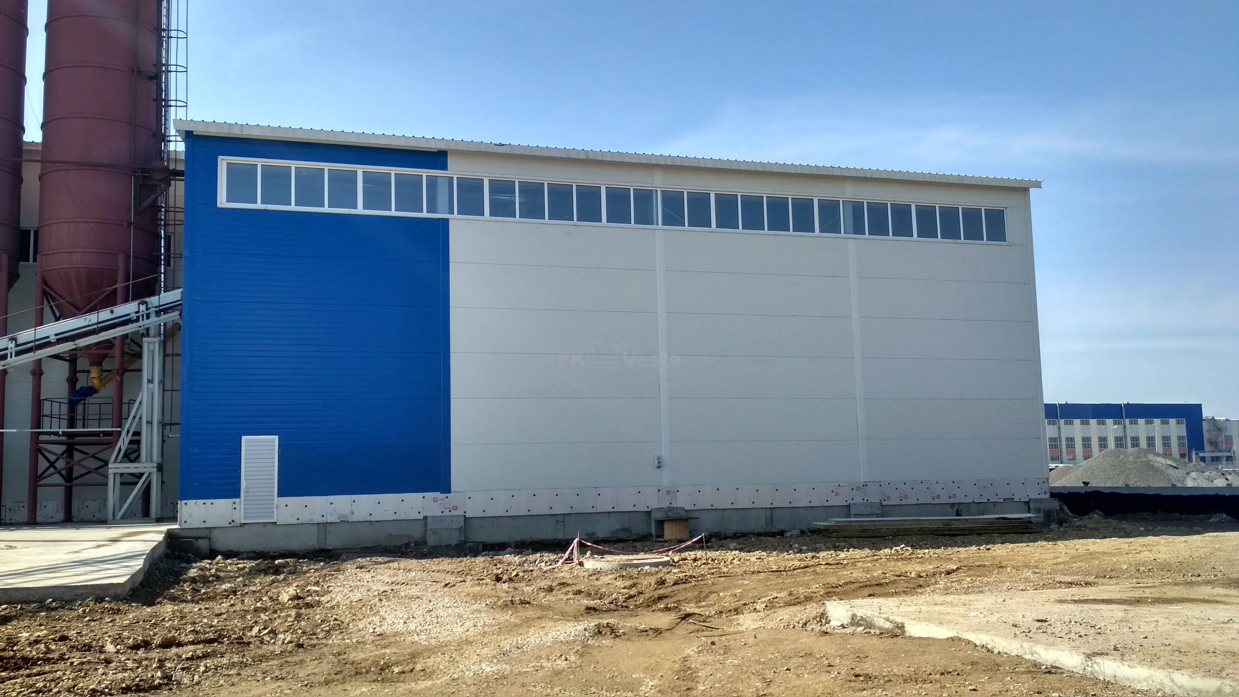 ПК Веста объявляет о завершение монтажа быстровозводимого промышленного комплекса/Складов 42Ш х 48Д х 11В по изготовлению дорожной плитки в г. Астана, Казахстан