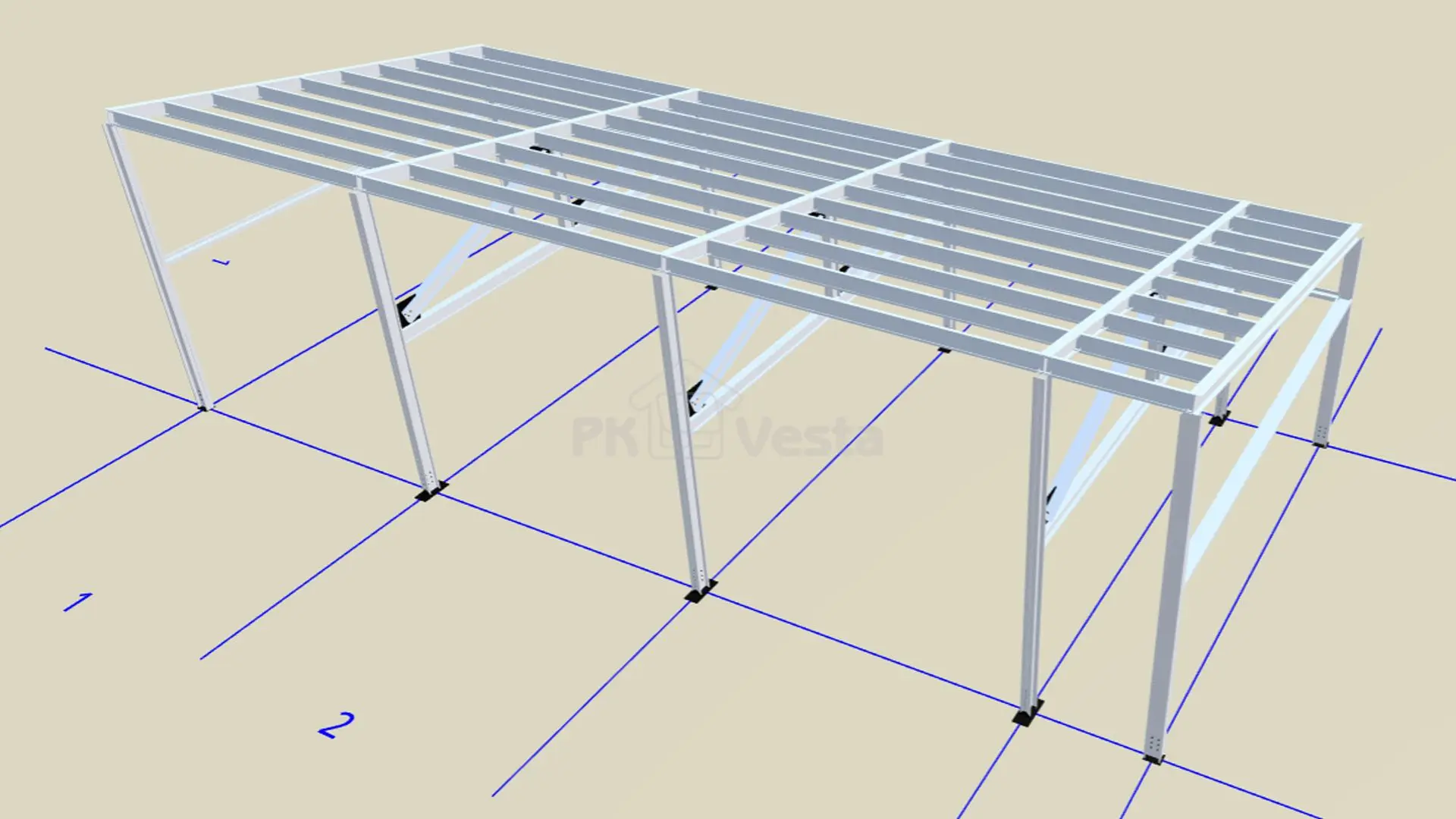ПК «Веста» объявляет о заказе быстровозводимой автомастерской 8.9 х 19.9 х 3.6 в г. Новомосковск, Россия