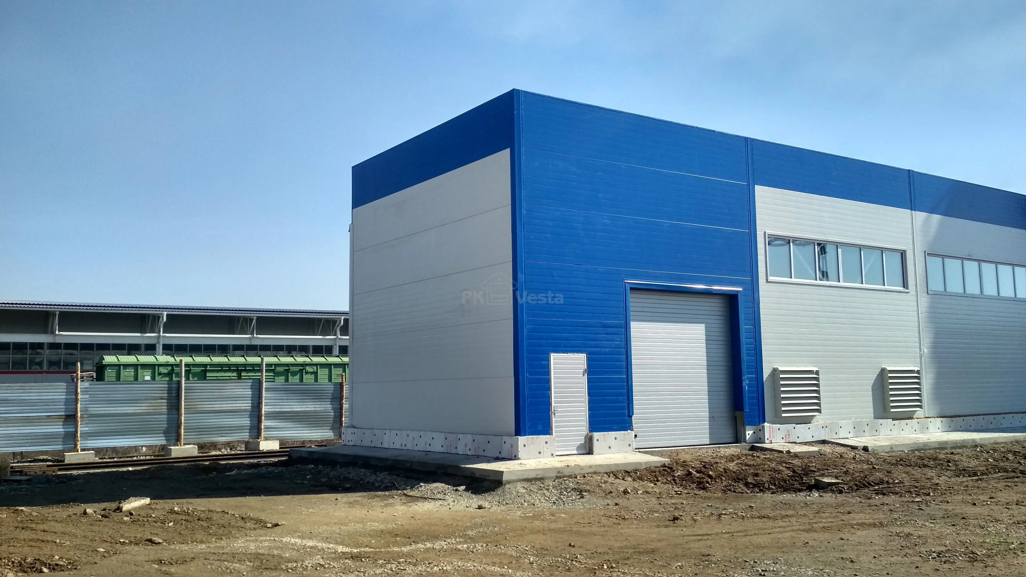ПК Веста объявляет о завершение монтажа быстровозводимого промышленного комплекса/Складов 42Ш х 48Д х 11В по изготовлению дорожной плитки в г. Астана, Казахстан