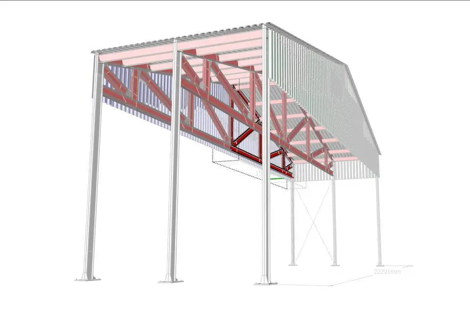 ПК Веста объявляет о заказе быстровозводимого навеса 22Ш х 6Д х 4.5В для хранения мусора в г. Серпухов, Россия
