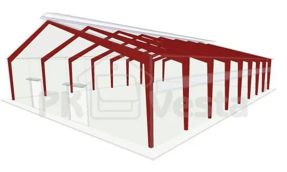 ПК «Веста» объявляет о вводе в эксплуатацию быстровозводимого здания 36 х 36 х 7 завода по изготовлению полимерных изделий в МО, Россия