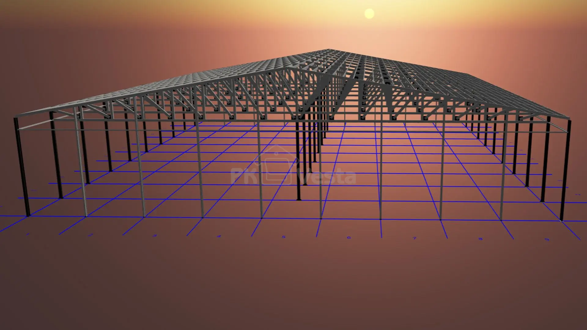 ПК «Веста» объявляет о заказе быстровозводимого склада и перерабатывающего центра 54 х 54 х 10.2 по изготовлению концентрированных соков около г. Липецк, Россия