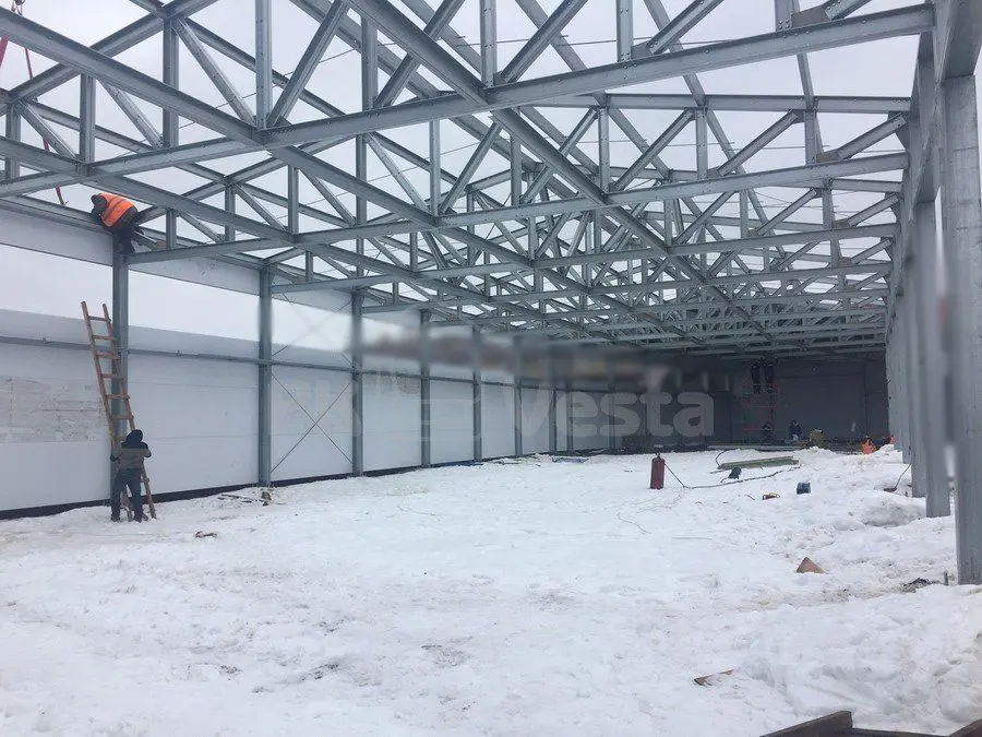 ПК «Веста» объявляет о монтаже быстровозводимого склада для хранения военной техники в г. Калуга, Россия