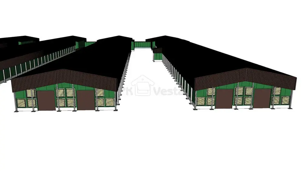 ПК Веста объявляет о заказе стальных конструкций для птицеводческого комплекса из 4 зданий 15Ш х 115Д х 3В из ЛСТК в Тульской области, Россия