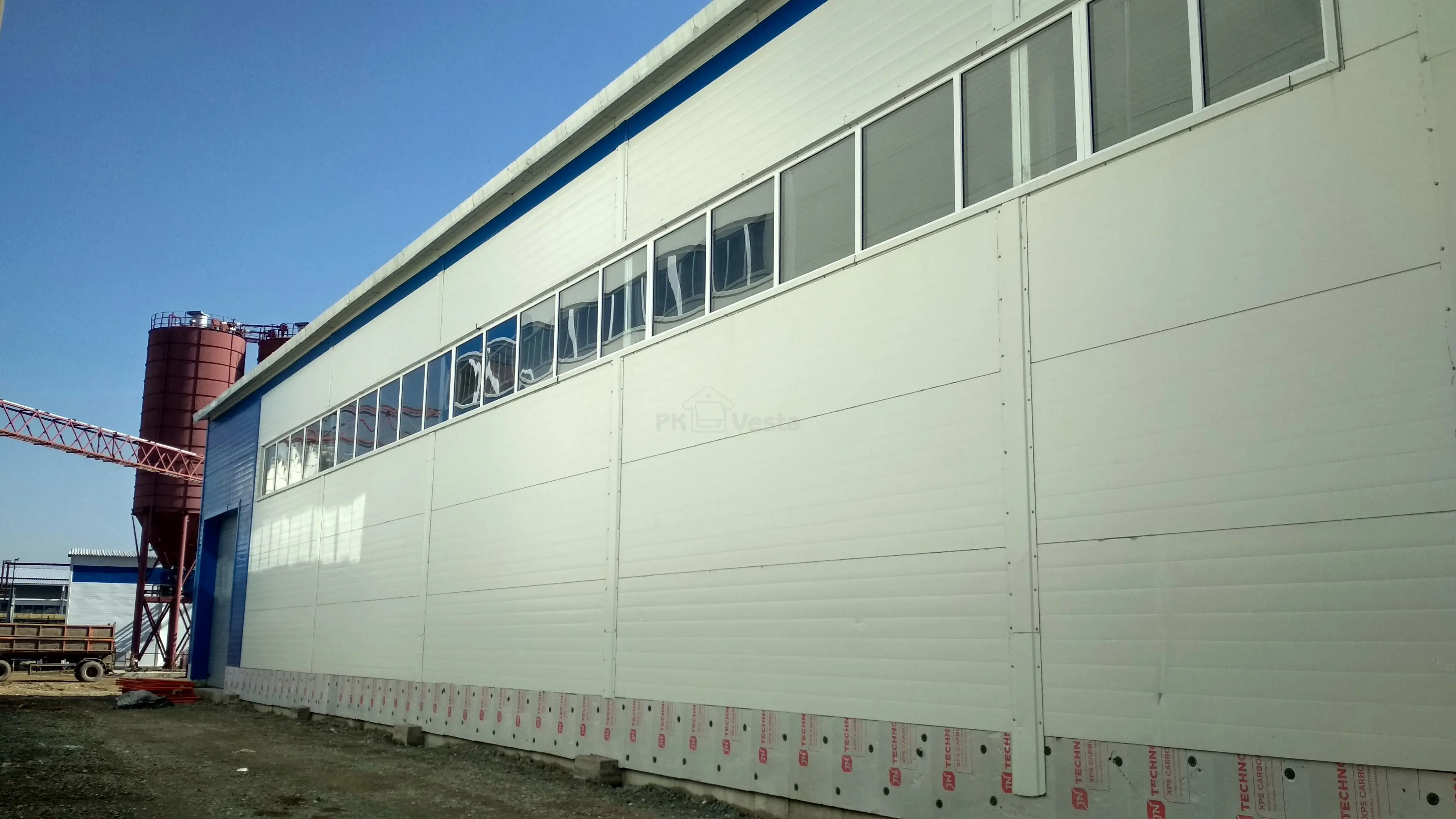ПК Веста объявляет о завершение монтажа быстровозводимого промышленного комплекса/Складов 42Ш х 48Д х 11В по изготовлению дорожной плитки в г. Астана, Казахстан