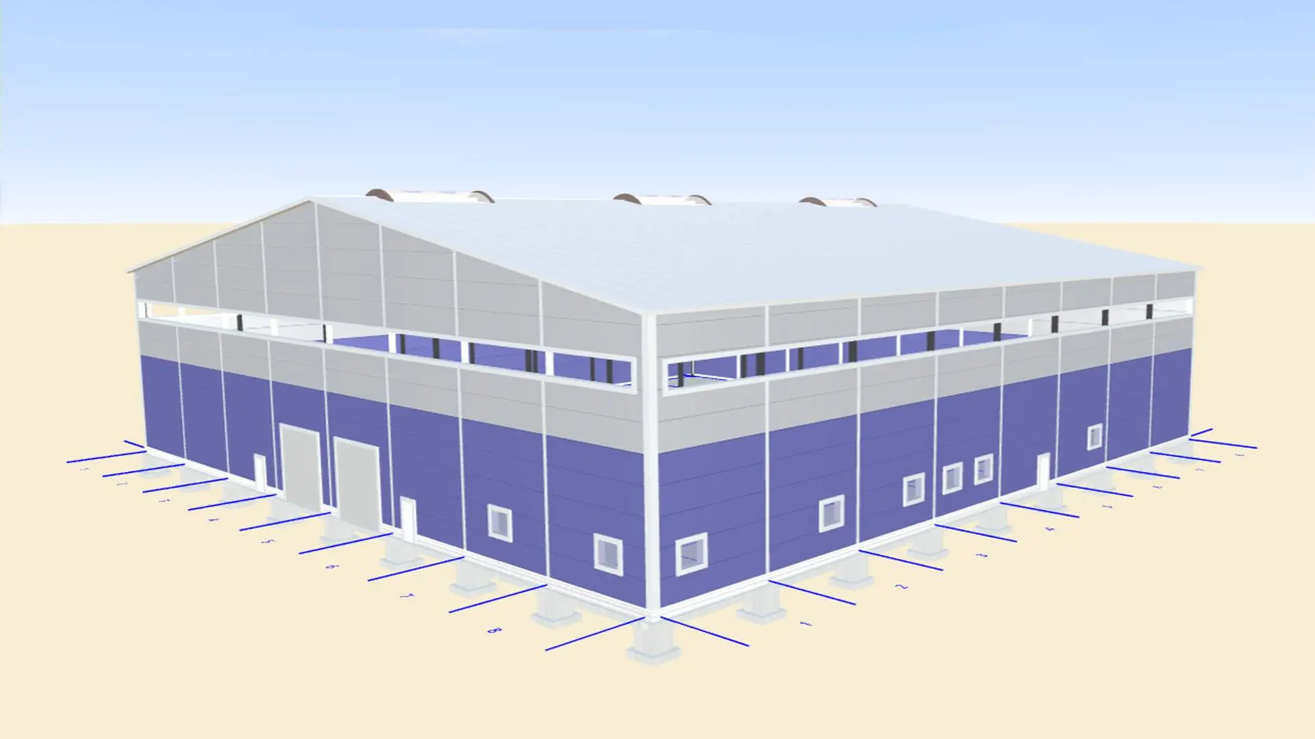 173. Быстровозводимый цех 48х48х10 по изготовлению чемоданов в г. Узловой, Россия