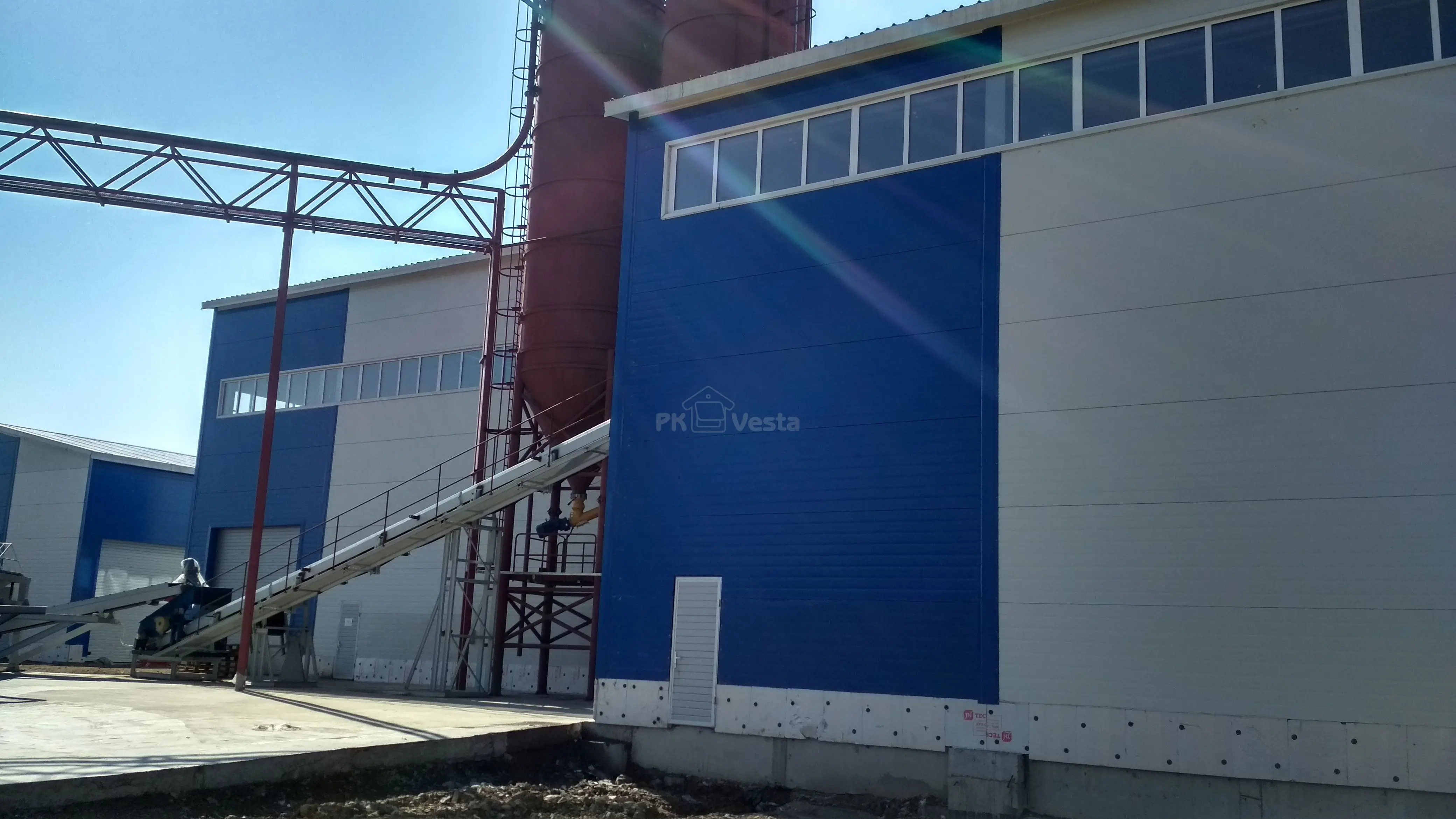 ПК Веста объявляет о завершение монтажа быстровозводимого промышленного комплекса/Складов 42Ш х 48Д х 11В по изготовлению дорожной плитки в г. Астана, Казахстан