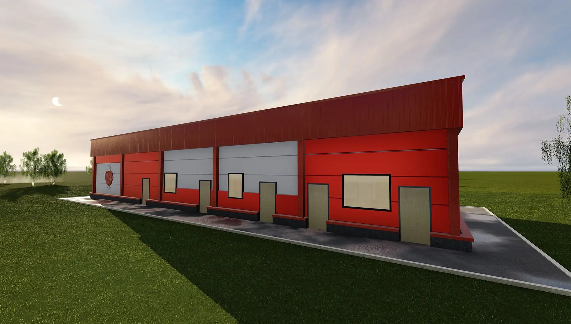 ПК Веста объявляет о заказе быстровозводимого высокотехнологичного завода и склада по переработке ягод 8Ш х 30Д х 4.5В в г. Тула, Россия