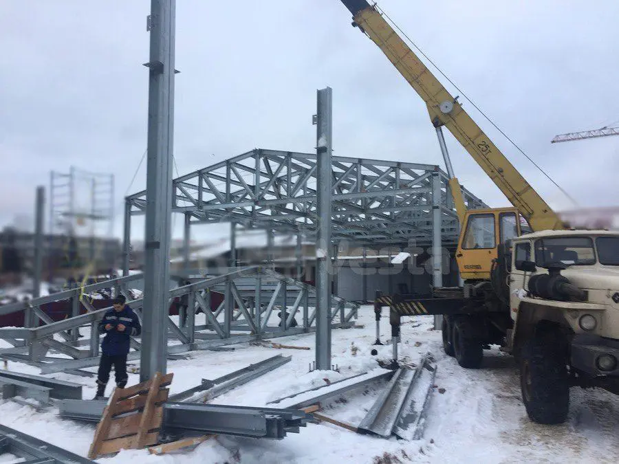 ПК «Веста» объявляет о монтаже быстровозводимого склада для хранения военной техники в г. Калуга, Россия