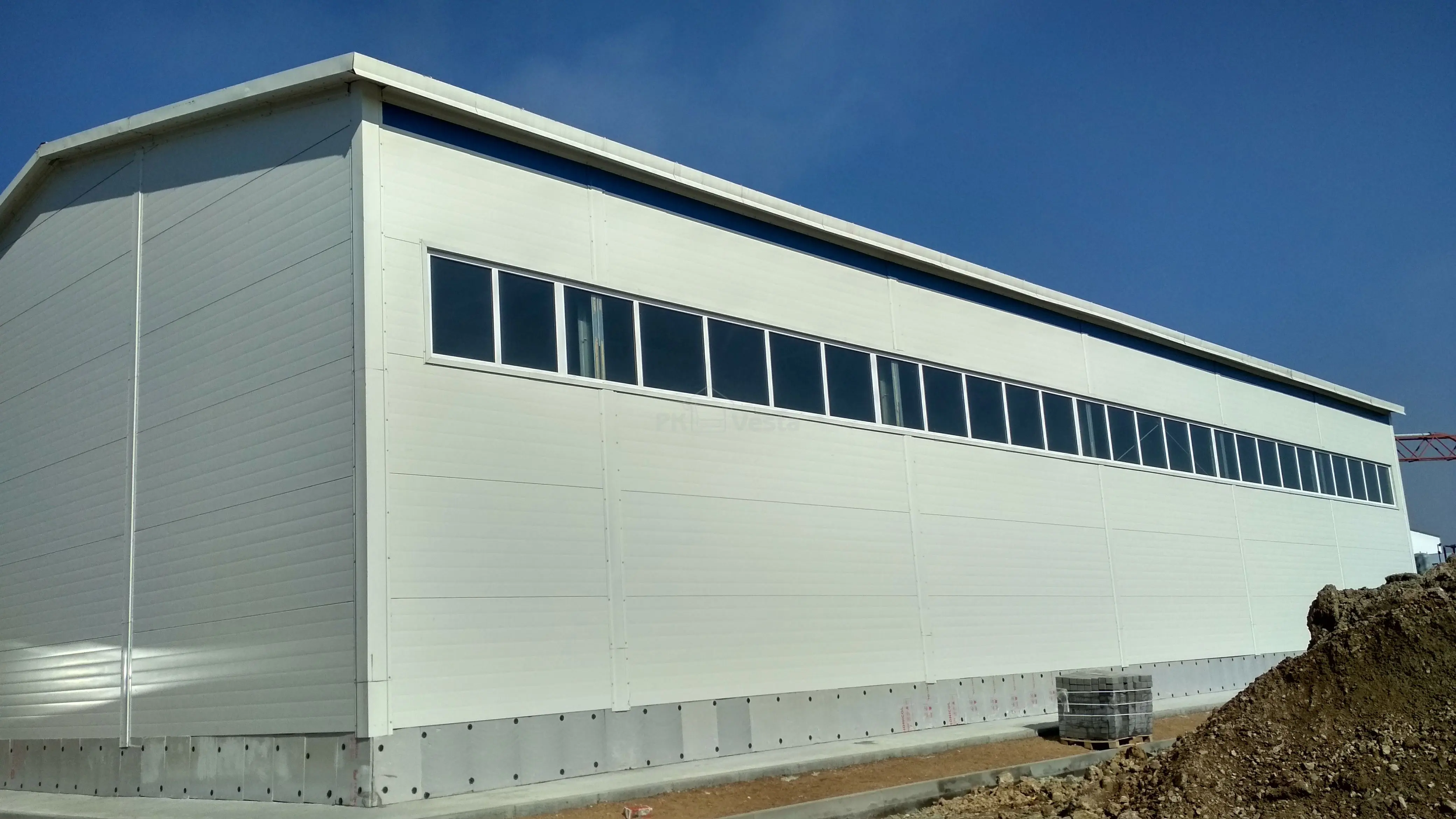 ПК Веста объявляет о завершение монтажа быстровозводимого промышленного комплекса/Складов 42Ш х 48Д х 11В по изготовлению дорожной плитки в г. Астана, Казахстан