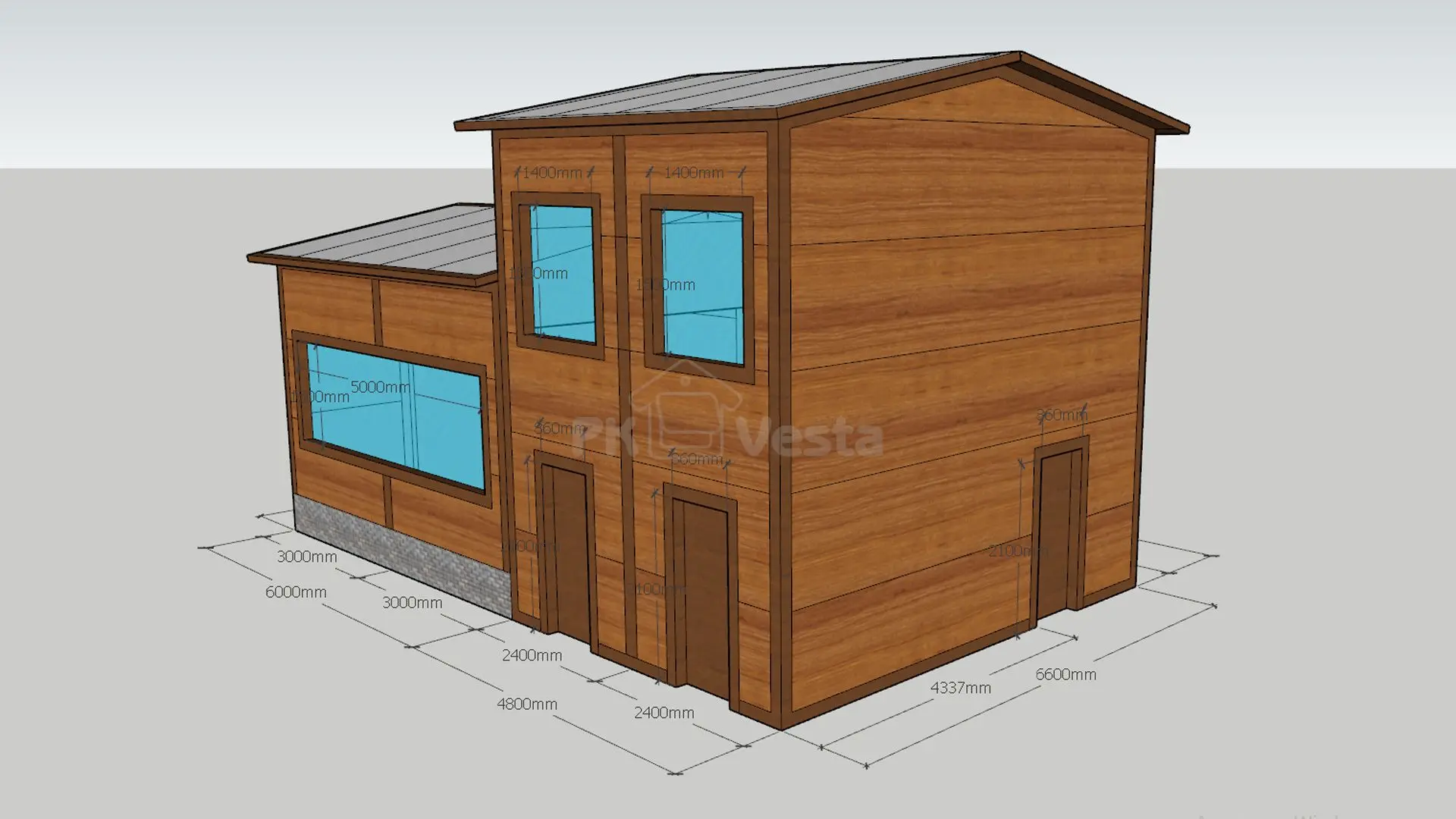 ПК Веста заявляет о заказе быстровозводимого офиса и продуктового магазина/Кафе 6.6Ш х 10.8Д х 6В из ЛМК в г. Петропавловск Камчатский, Россия