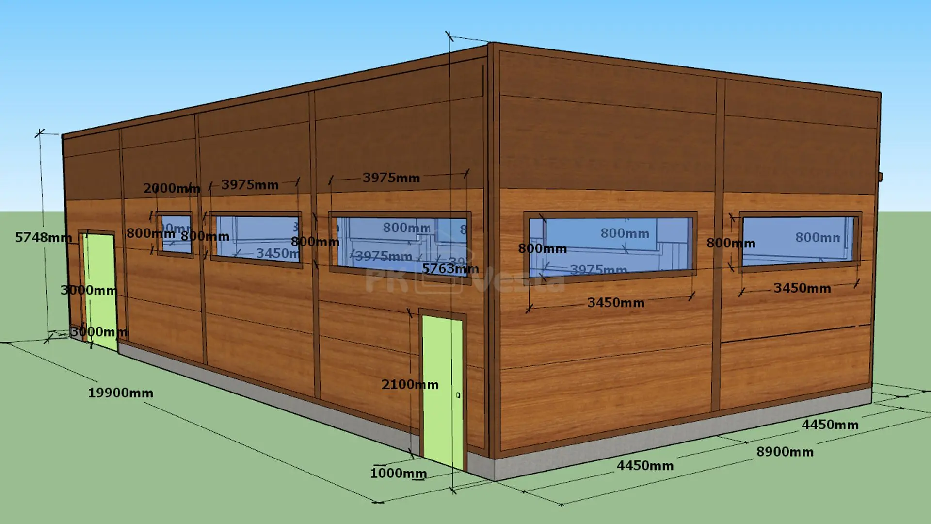 ПК «Веста» объявляет о заказе быстровозводимой автомастерской 8.9 х 19.9 х 3.6 в г. Новомосковск, Россия