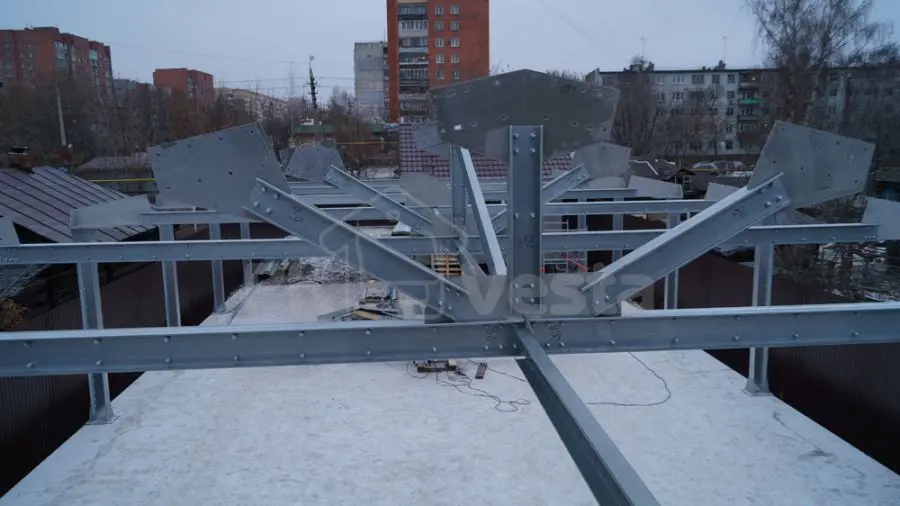 ПК «Веста» объявляет о завершении монтажа каркаса для быстровозводимого завода по изготовлению корма для рыб в г. Тула, Россия