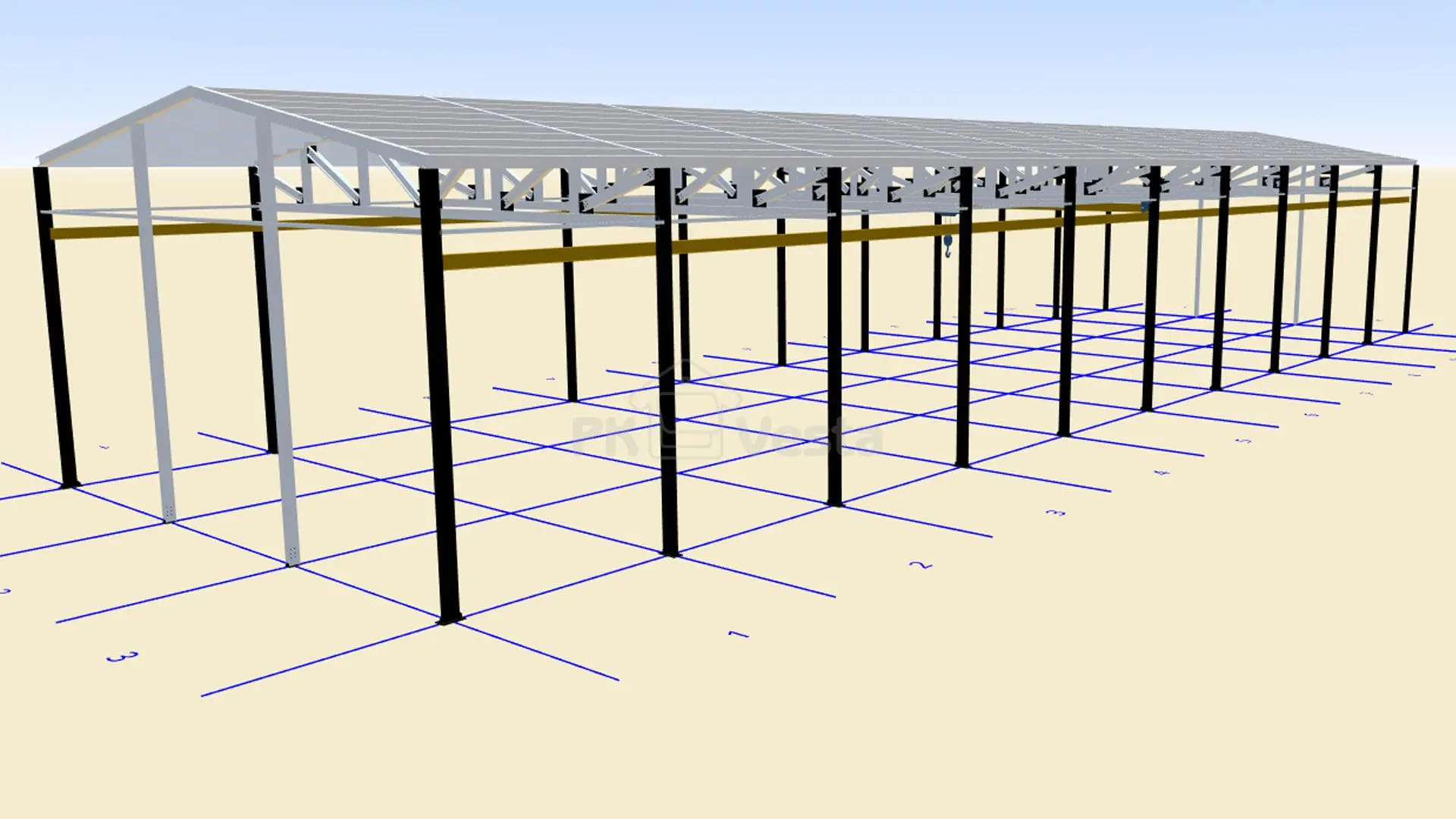 ПК Веста объявляет о заказе легких металлоконструкций для быстровозводимого цеха 18Ш х 60Д х 8.9В по ремонту оборудования для нефтяных скважин в г. Нефтеюганск, Россия