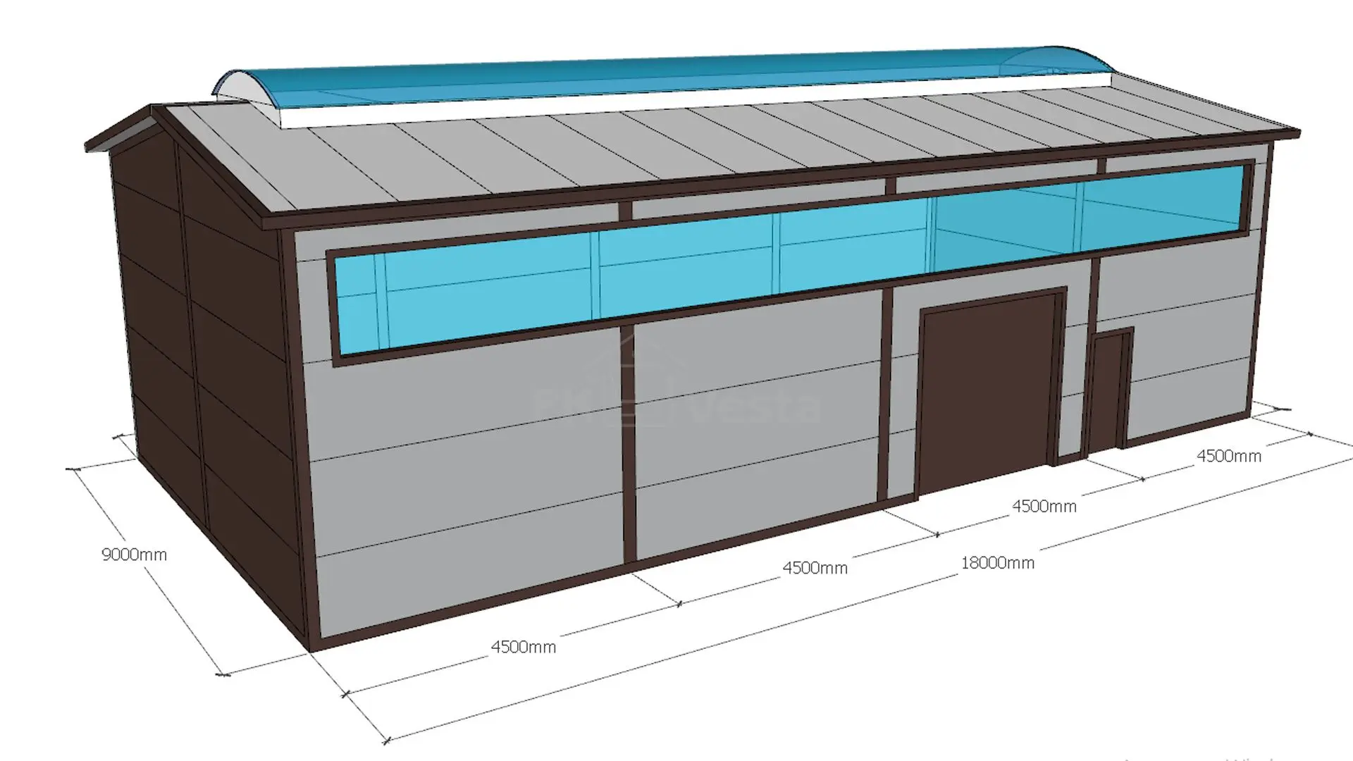 ПК Веста объявляет о заказе мини склада 9Ш х 18Дх 5В из ЛСТК для хранения кабельной продукции и электроники в г. Шатура, Россия