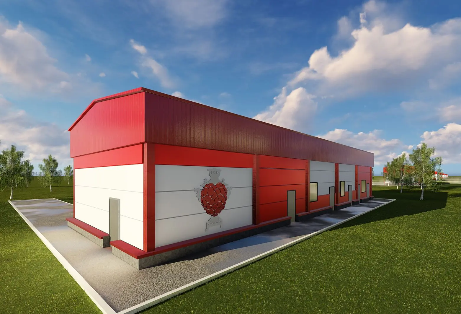 ПК Веста объявляет о заказе быстровозводимого высокотехнологичного завода и склада по переработке ягод 8Ш х 30Д х 4.5В в г. Тула, Россия