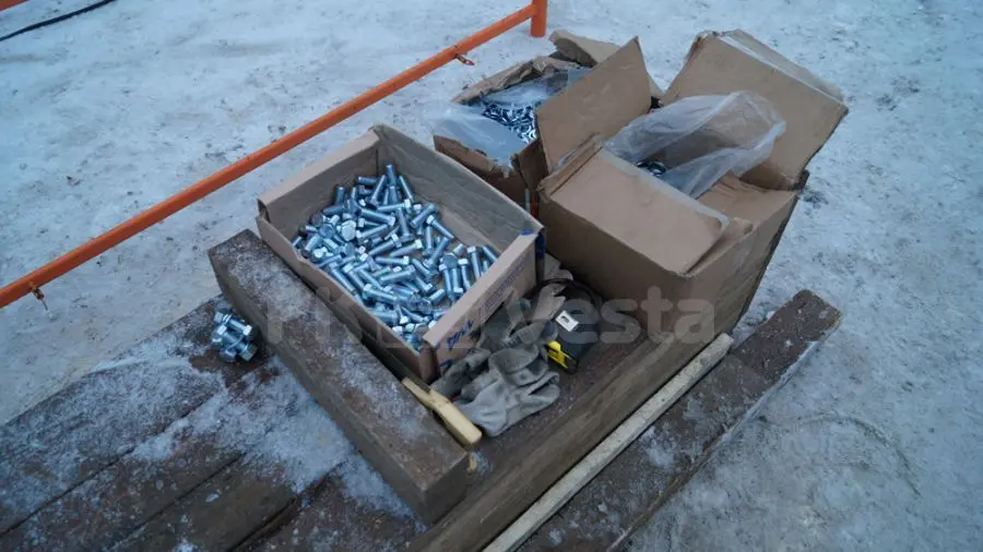 ПК «Веста» объявляет о завершении монтажа каркаса для быстровозводимого завода по изготовлению корма для рыб в г. Тула, Россия