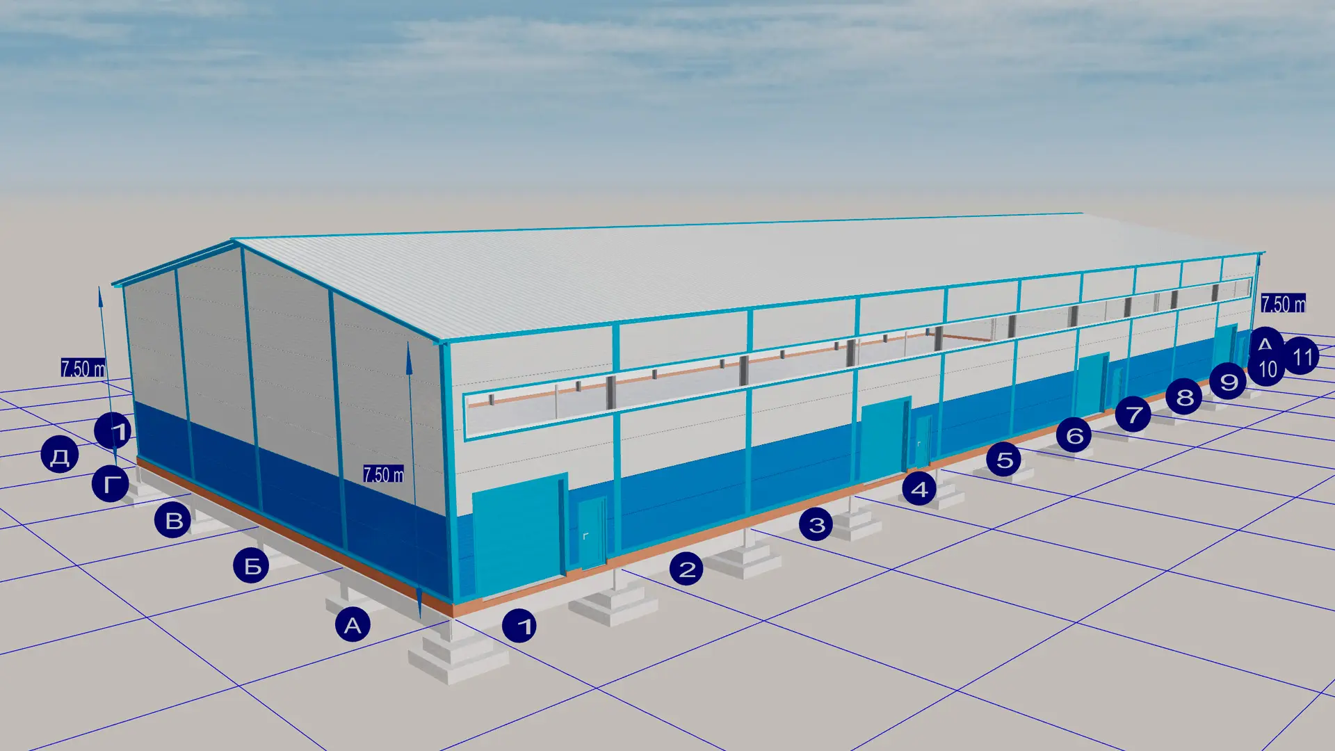 ПК Веста объявляет о заказе быстровозводимого склада 24Ш х 60Д х 6В из ЛСТК для сдачи в аренду в г. Домодедово, Россия 